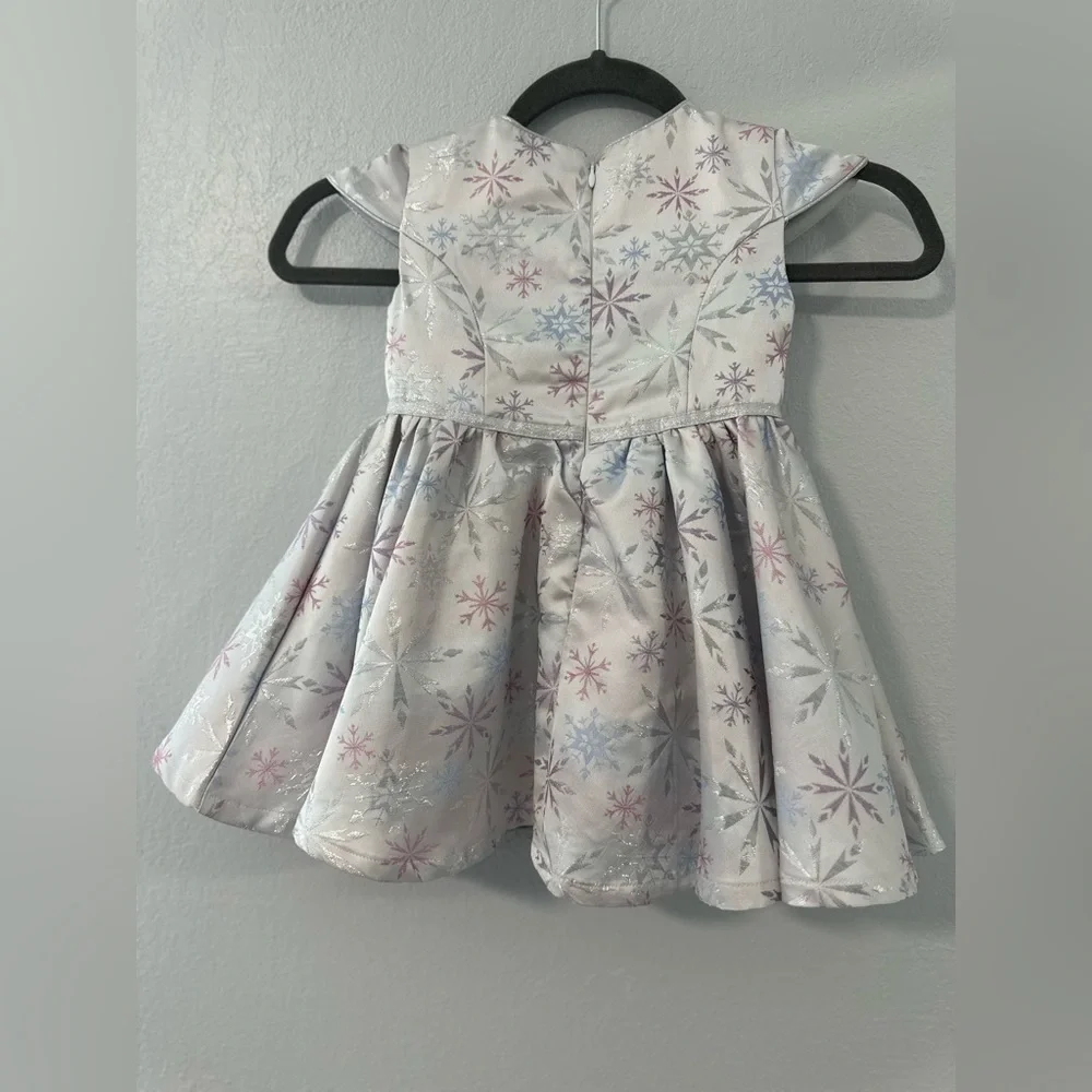 Disney White & Silver Snowflake Party Dress